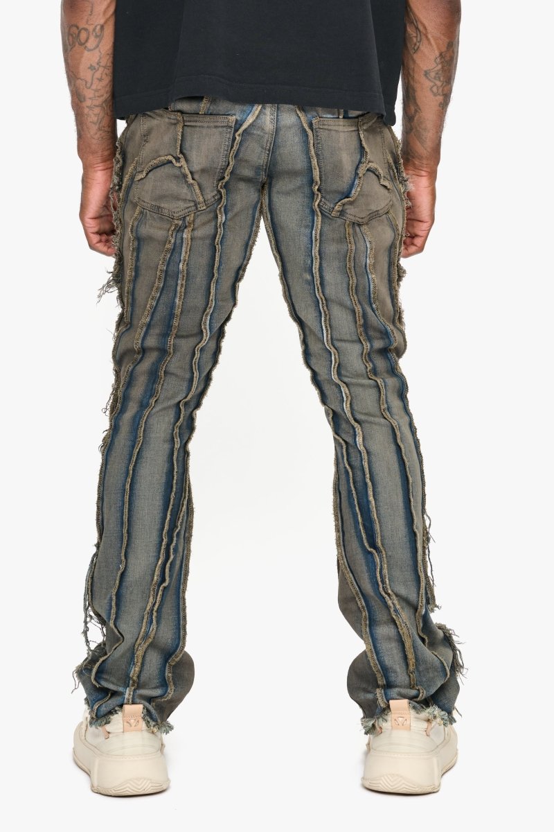 Twisted Stacked Denim Dirty Vintage Stacked Denim - Valabasas