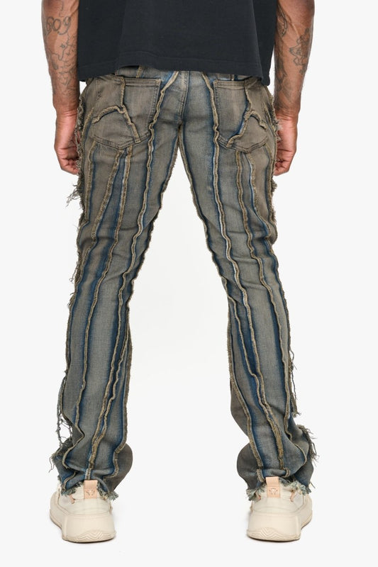 Twisted Stacked Denim Dirty Vintage Stacked Denim - Valabasas