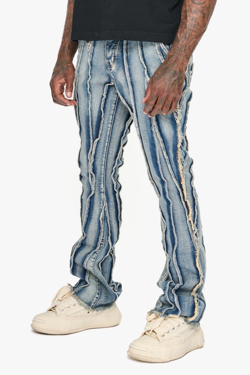 Twisted Stacked Denim Light Blue Wash - Valabasas