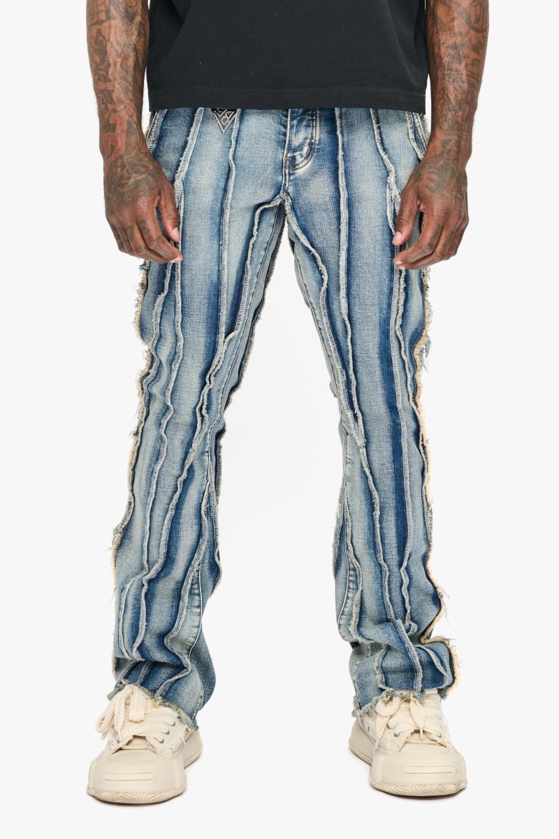 Twisted Stacked Denim Light Blue Wash - Valabasas