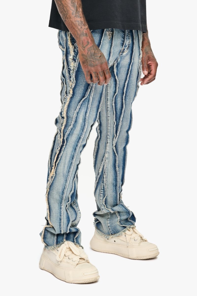 Twisted Stacked Denim Light Blue Wash - Valabasas