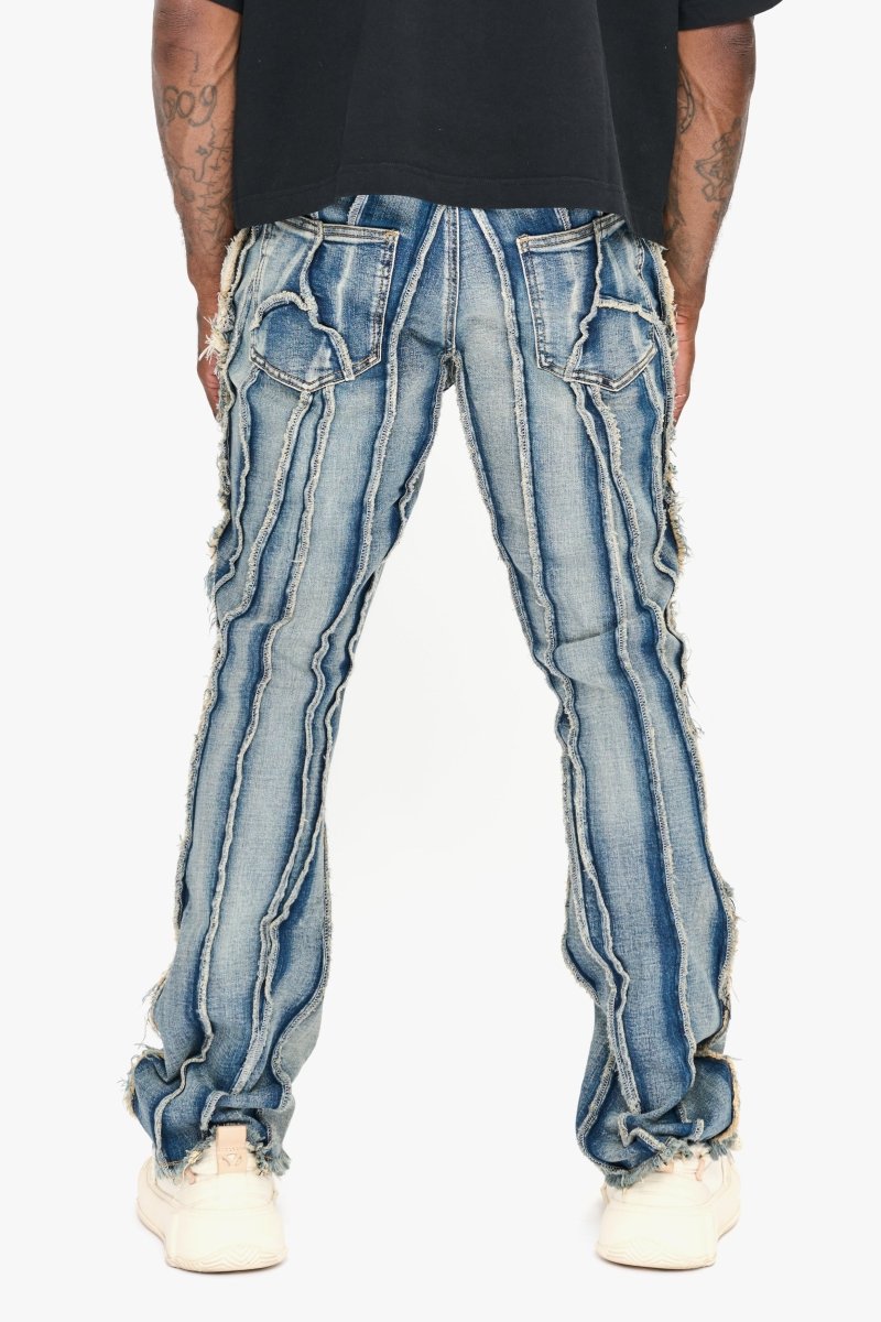Twisted Stacked Denim Light Blue Wash - Valabasas