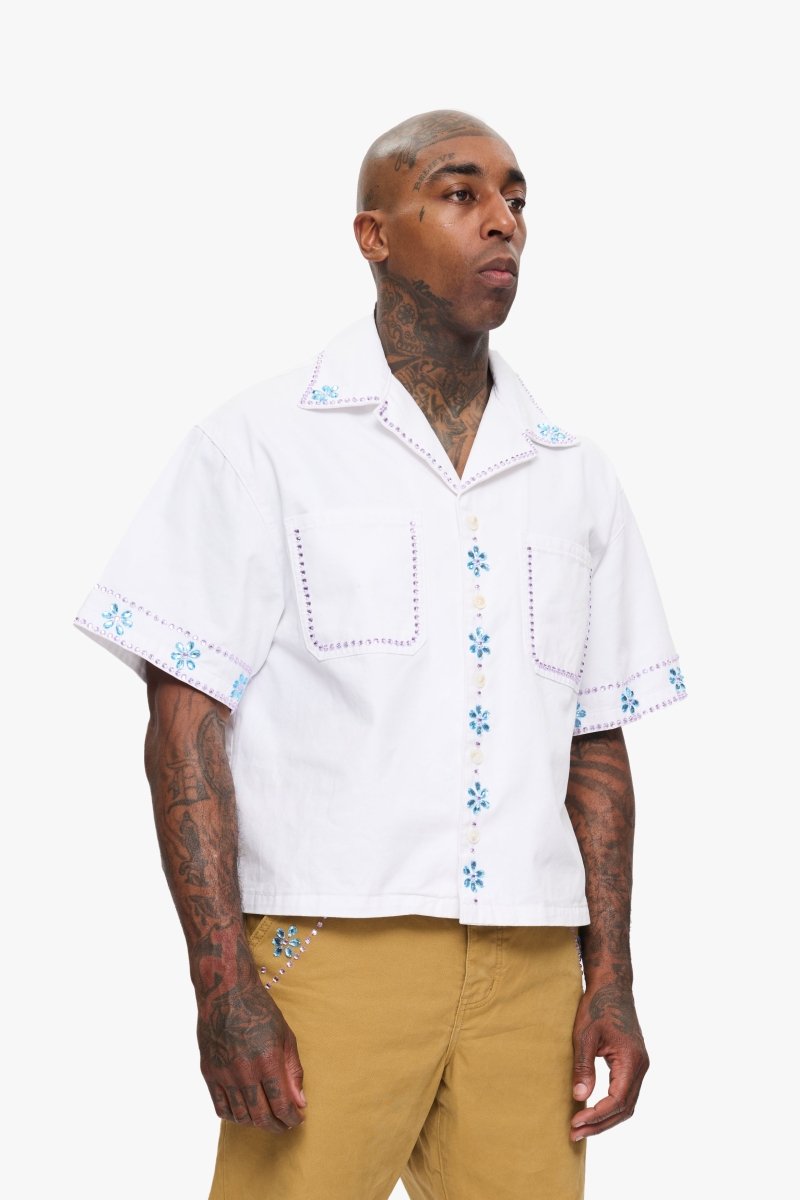 Under Pressure Button Down White