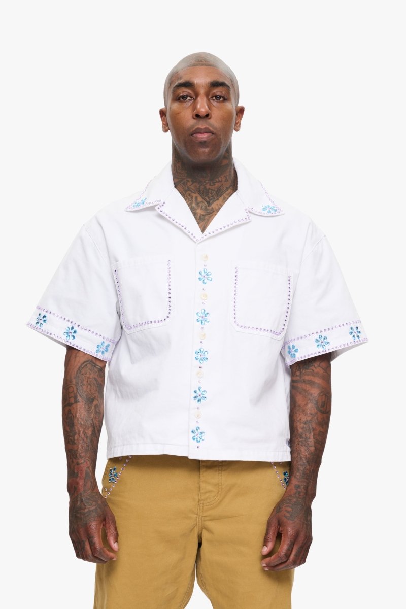 Under Pressure Button Down White