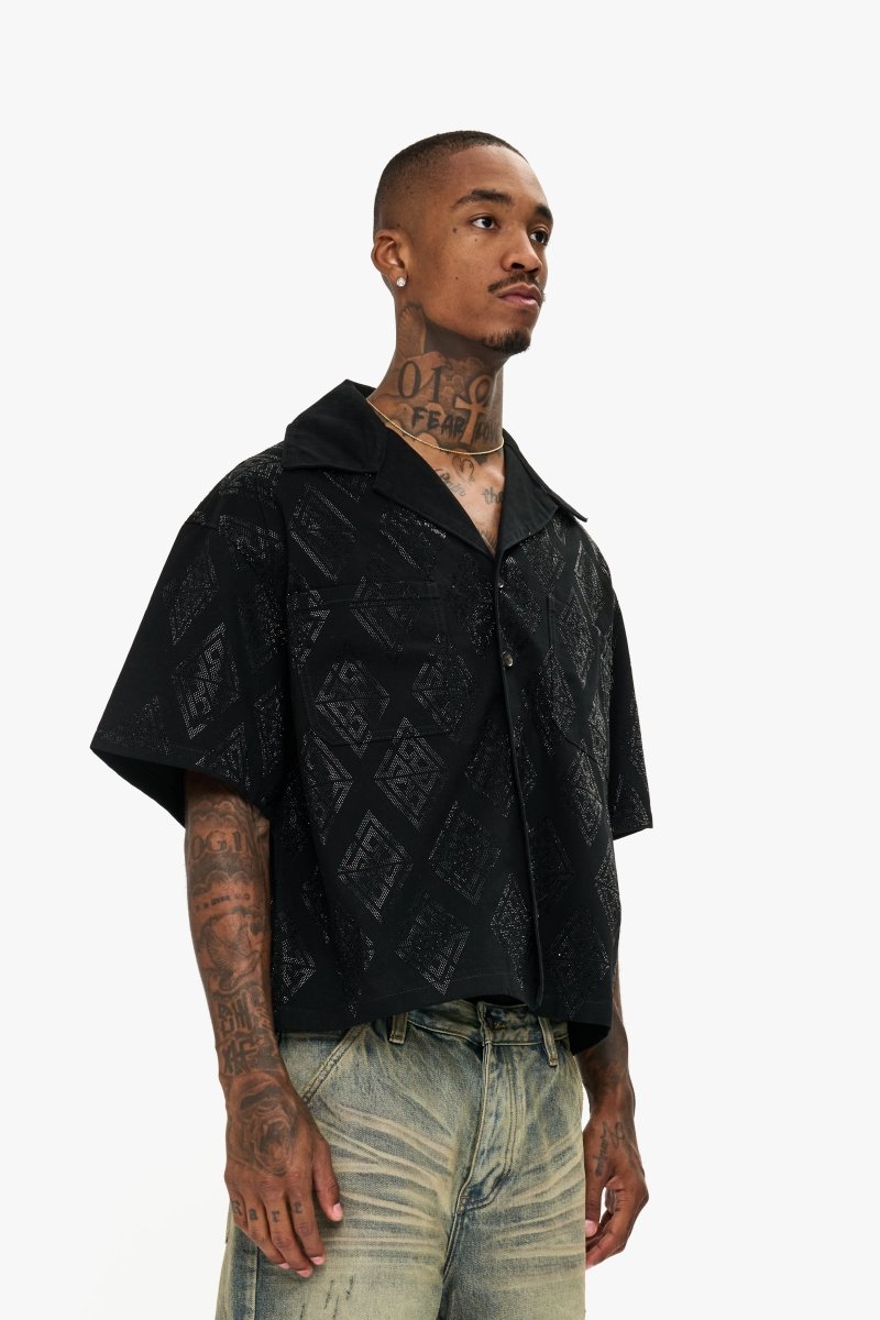 Uplift Button Down Black - Valabasas
