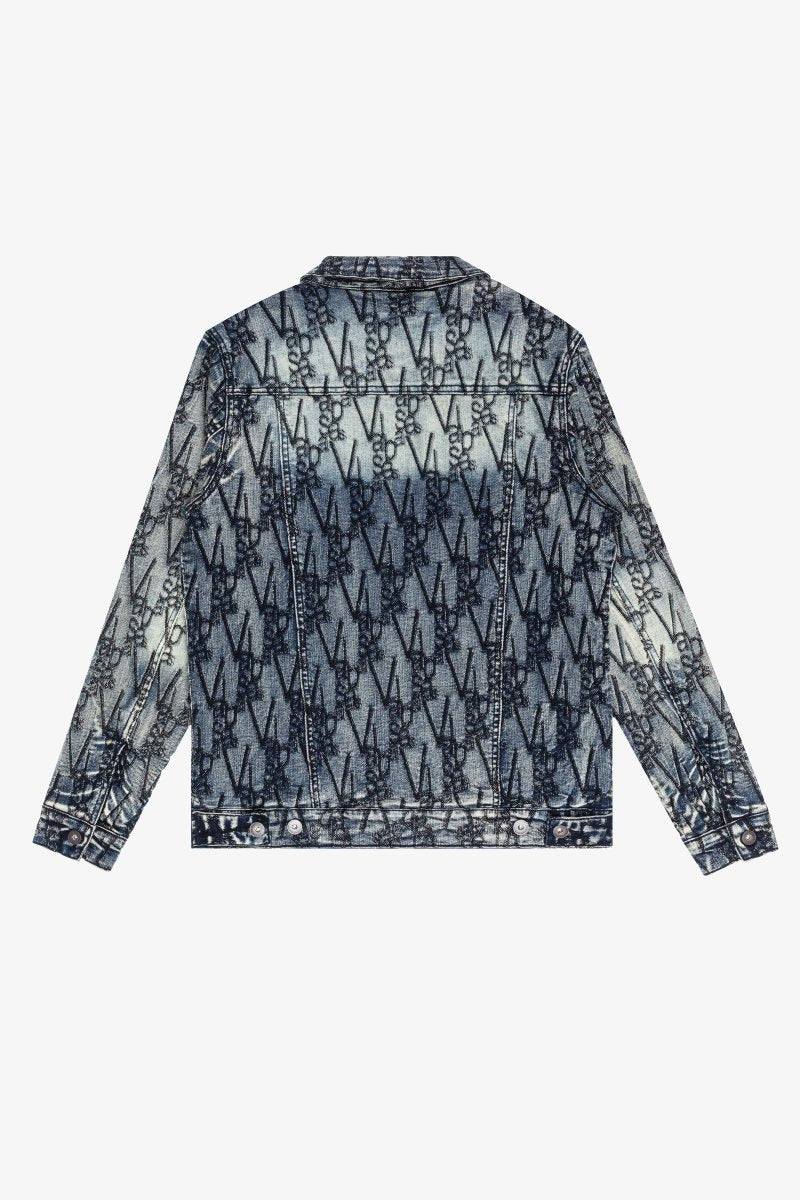 "V - INK" JACKET BLACK BLUE - Valabasas