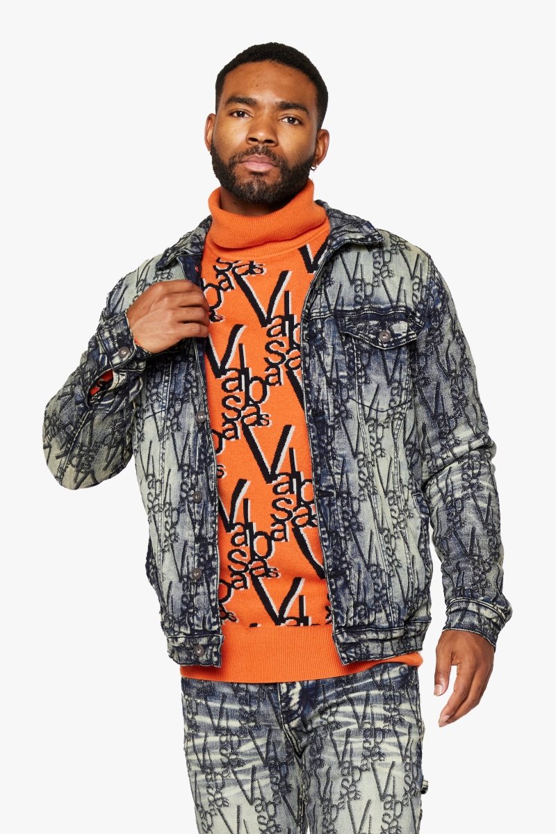 "V - INK" JACKET BLACK BLUE - Valabasas