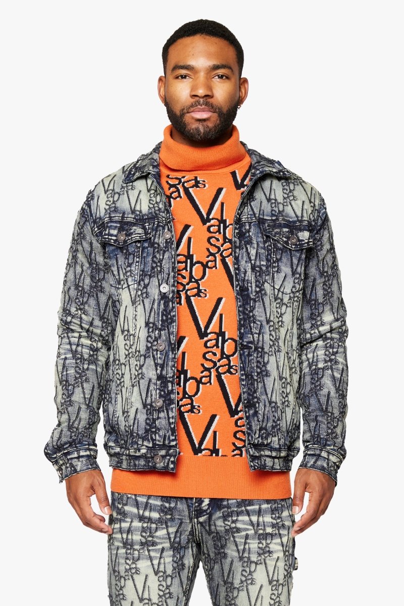 "V - INK" JACKET BLACK BLUE - Valabasas