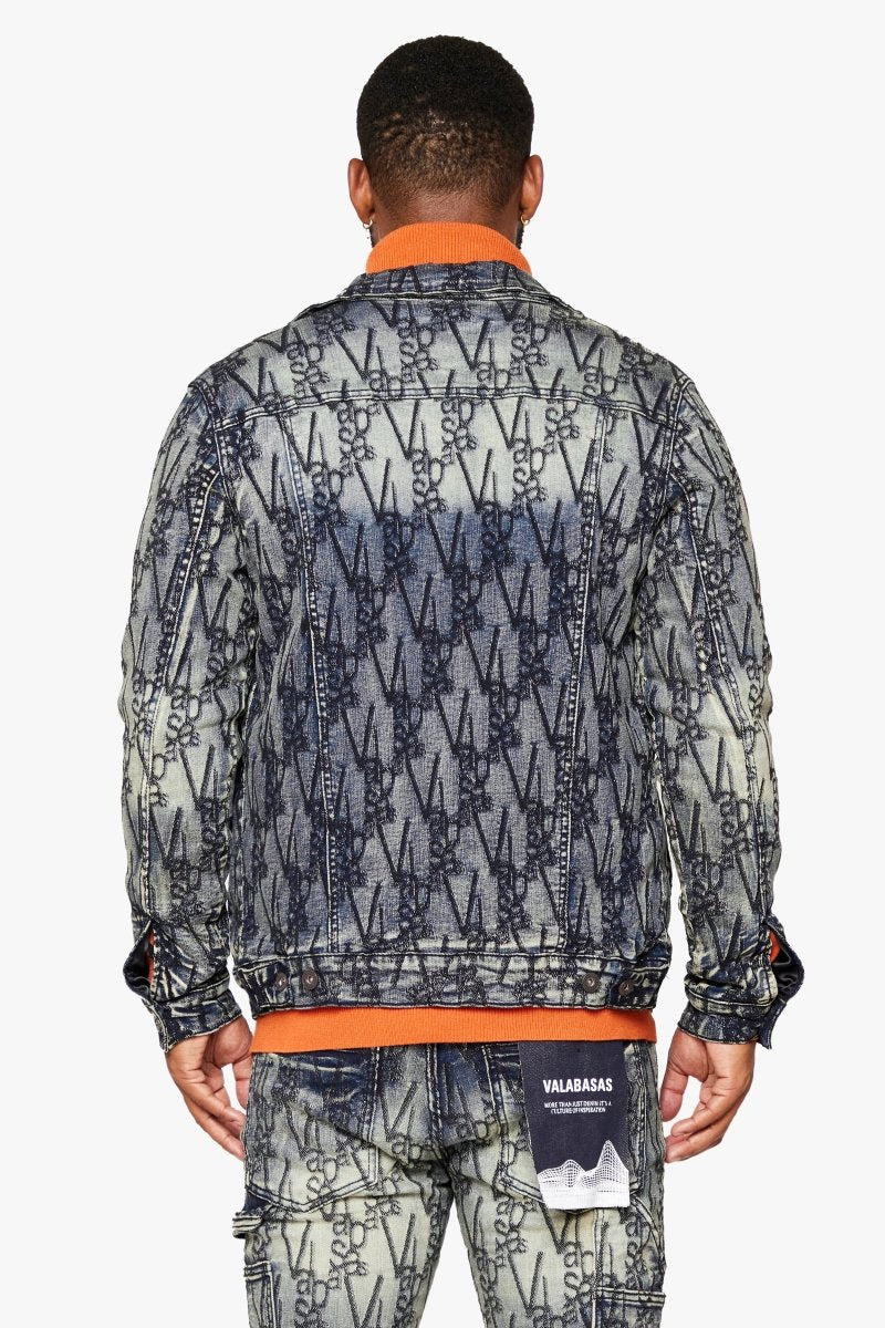 "V - INK" JACKET BLACK BLUE - Valabasas