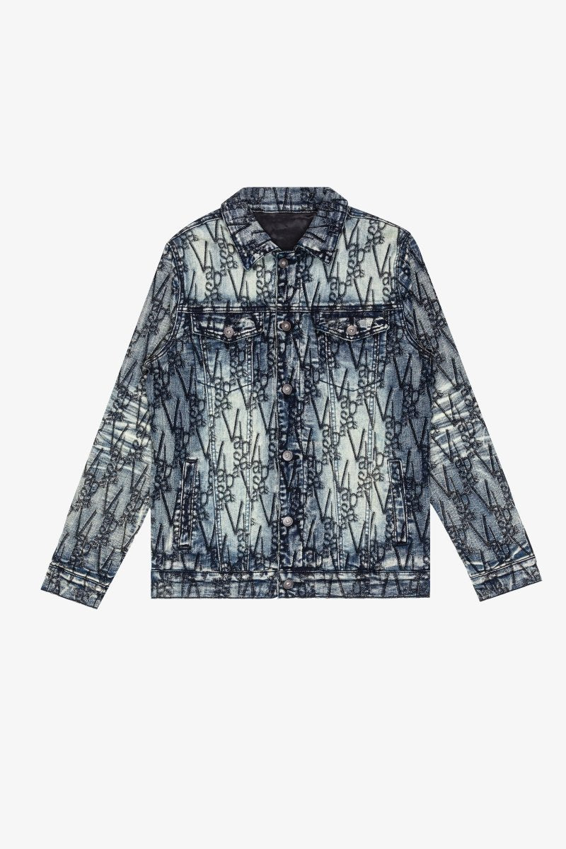 "V - INK" JACKET BLACK BLUE - Valabasas