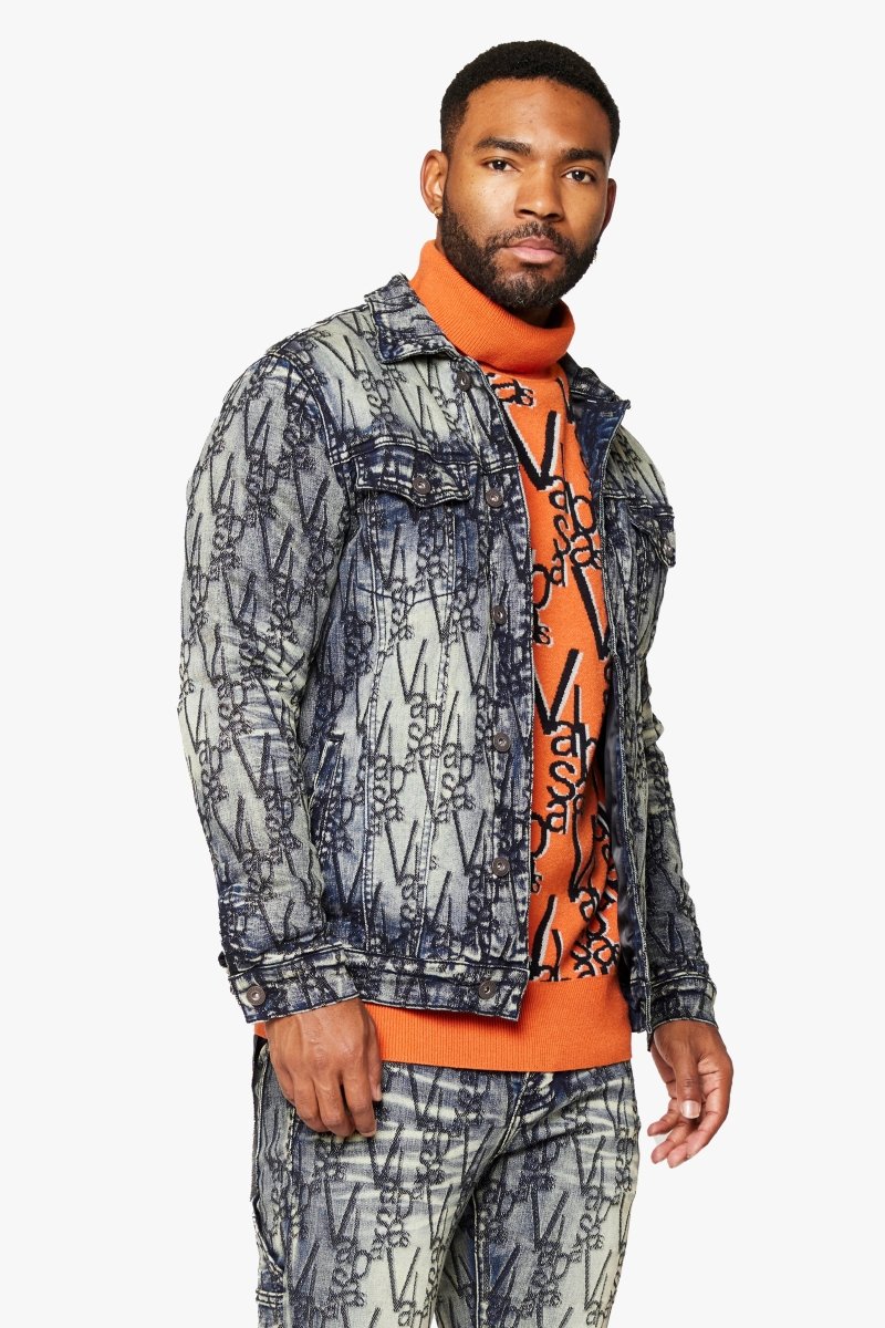 "V - INK" JACKET BLACK BLUE - Valabasas