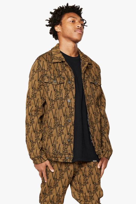 "V - INK" JACKET BLACK BROWN - Valabasas