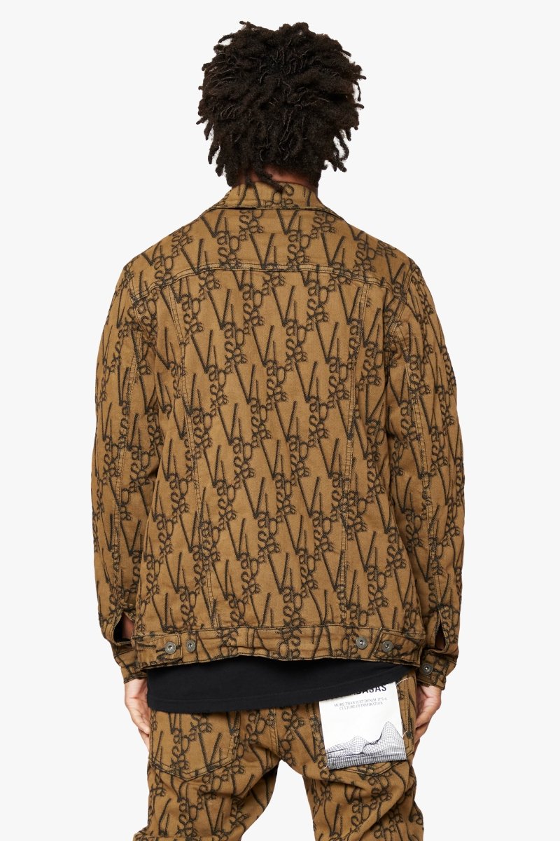 "V - INK" JACKET BLACK BROWN - Valabasas