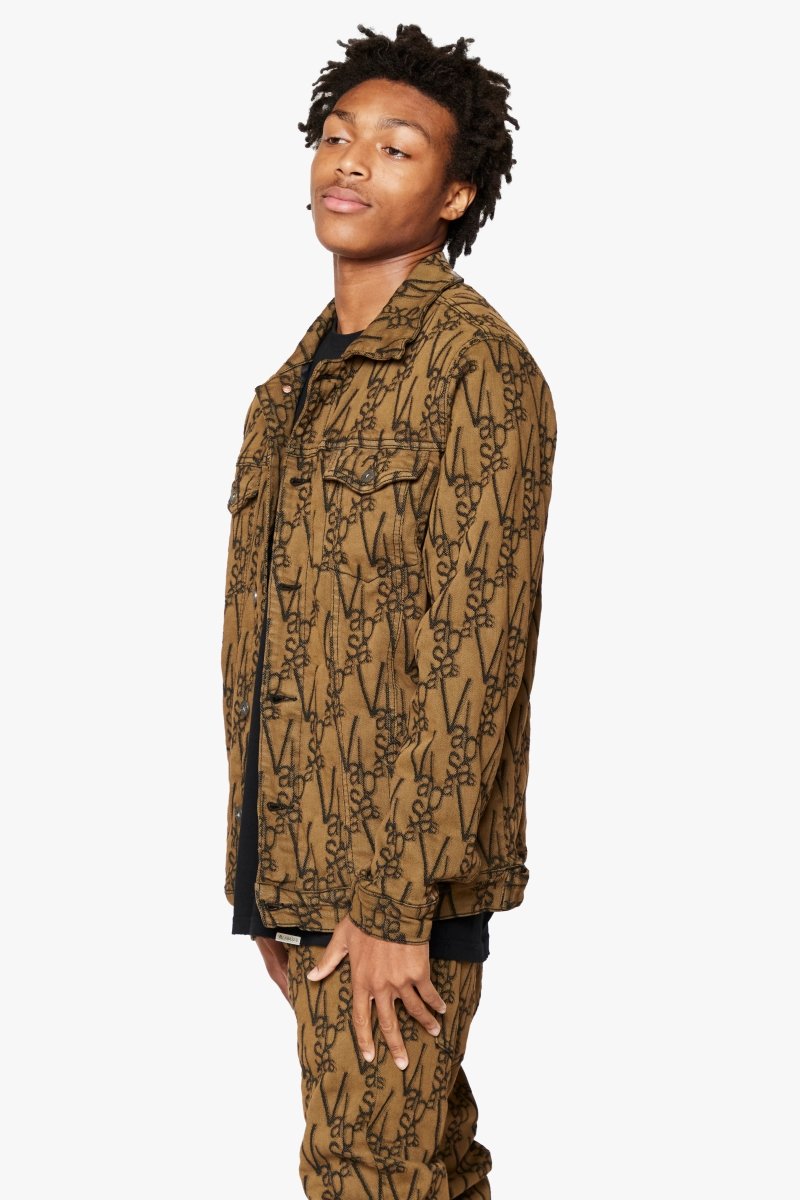 "V - INK" JACKET BLACK BROWN - Valabasas