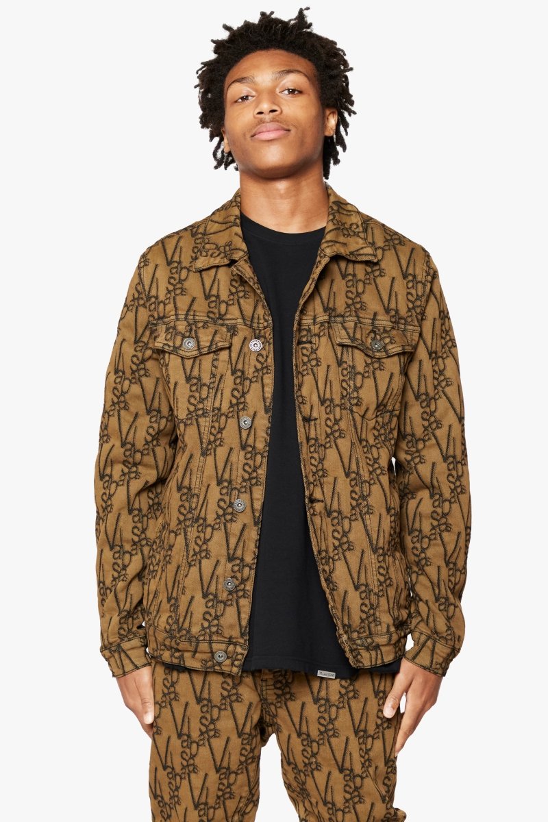 "V - INK" JACKET BLACK BROWN - Valabasas