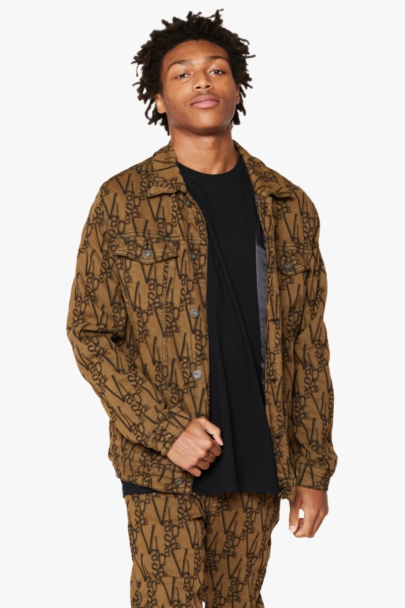 "V-INK" BLACK BROWN JACKET