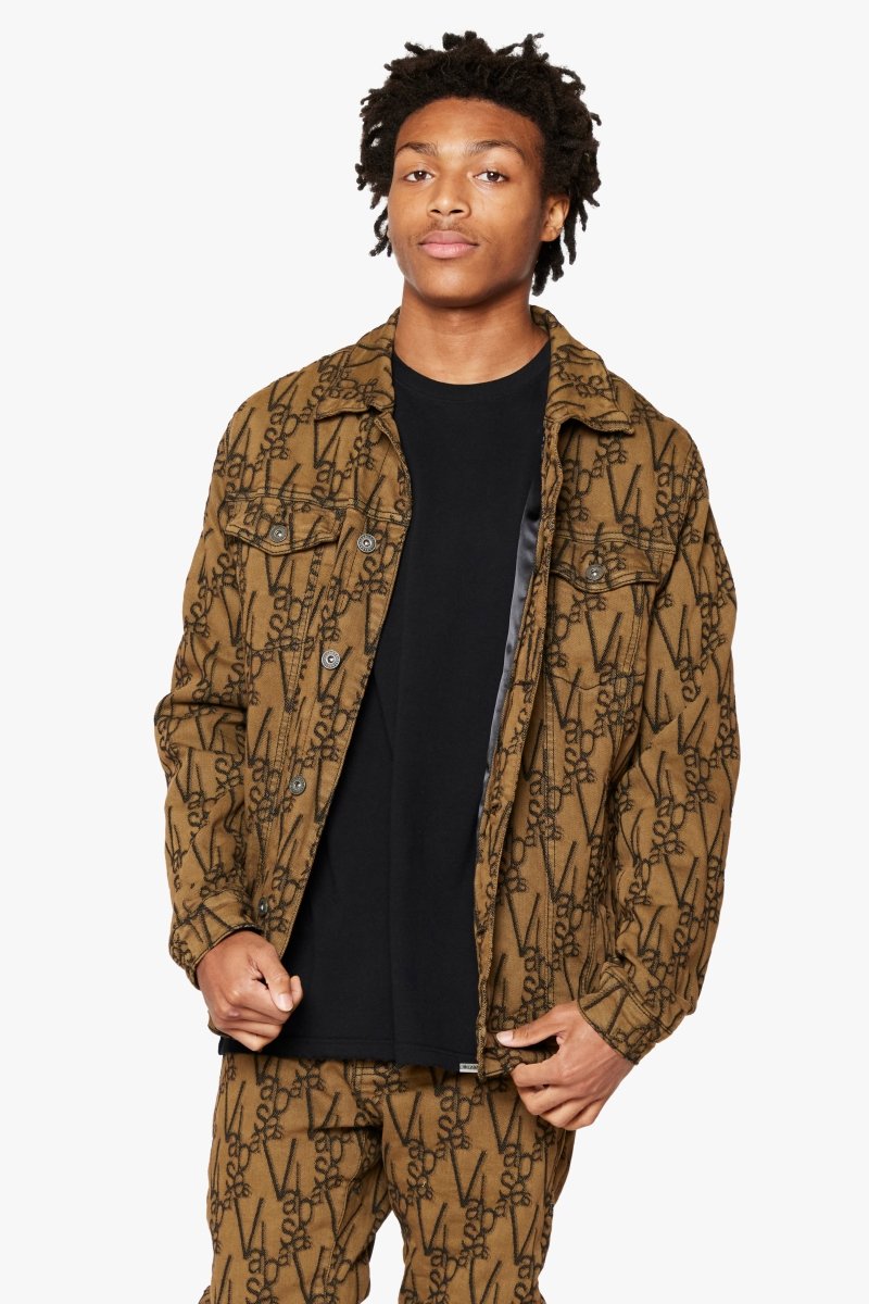 "V-INK" BLACK BROWN JACKET