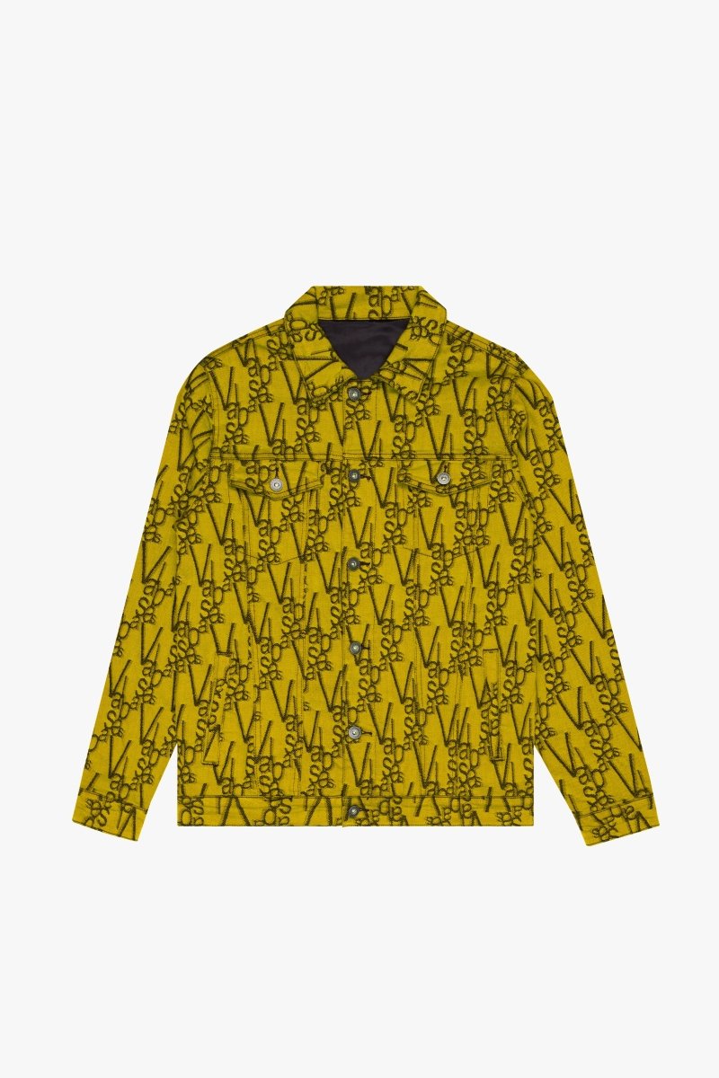 "V - INK" JACKET BLACK YELLOW - Valabasas