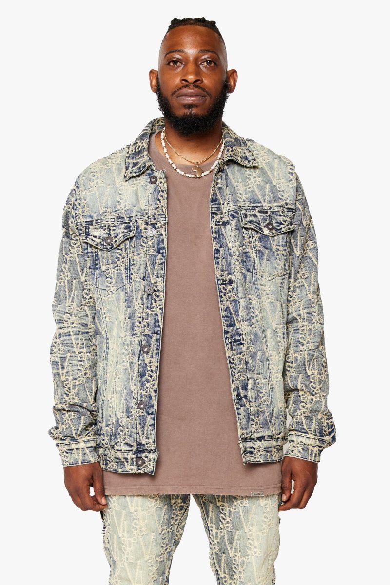 "V - INK" VINTAGE JACKET BLACK DIRTY - Valabasas