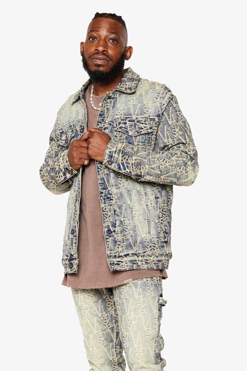 "V - INK" VINTAGE JACKET BLACK DIRTY - Valabasas