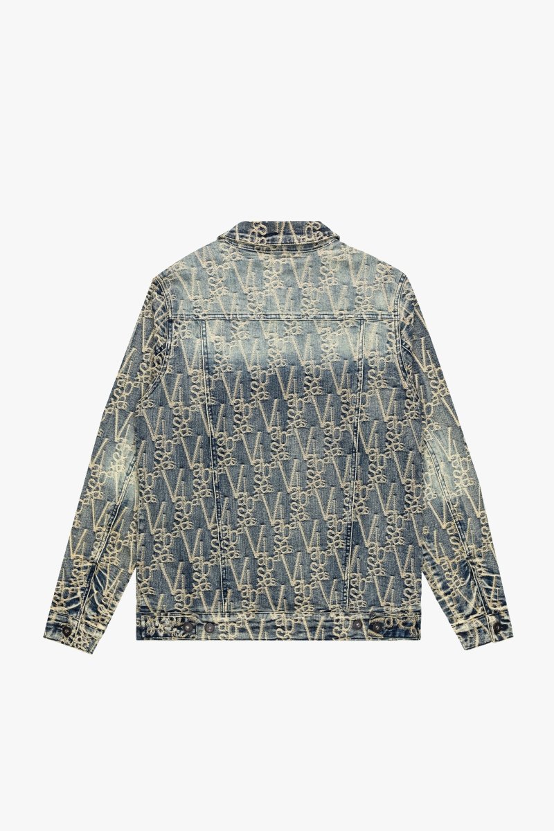 "V - INK" VINTAGE JACKET BLACK DIRTY - Valabasas