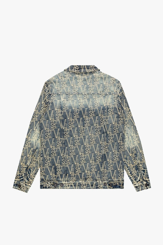 "V - INK" VINTAGE JACKET BLACK DIRTY - Valabasas