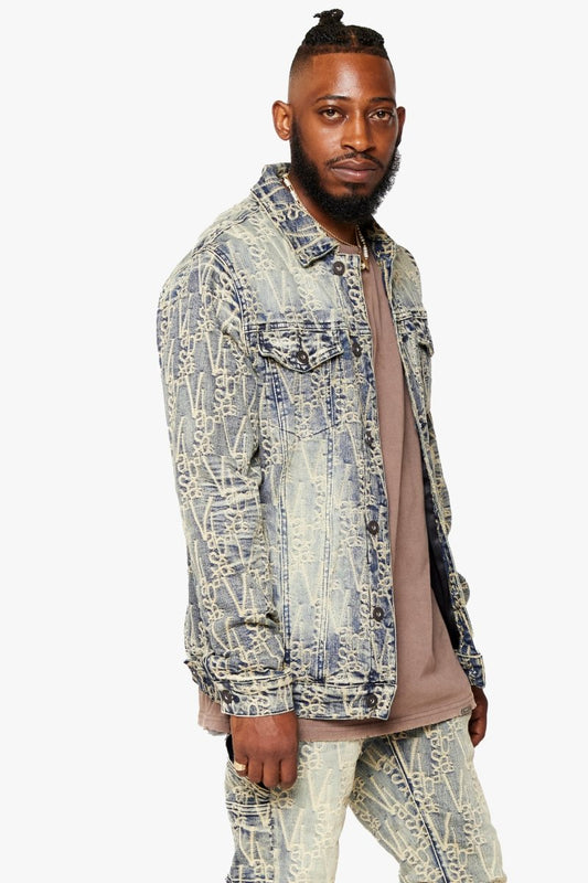 "V - INK" VINTAGE JACKET BLACK DIRTY - Valabasas