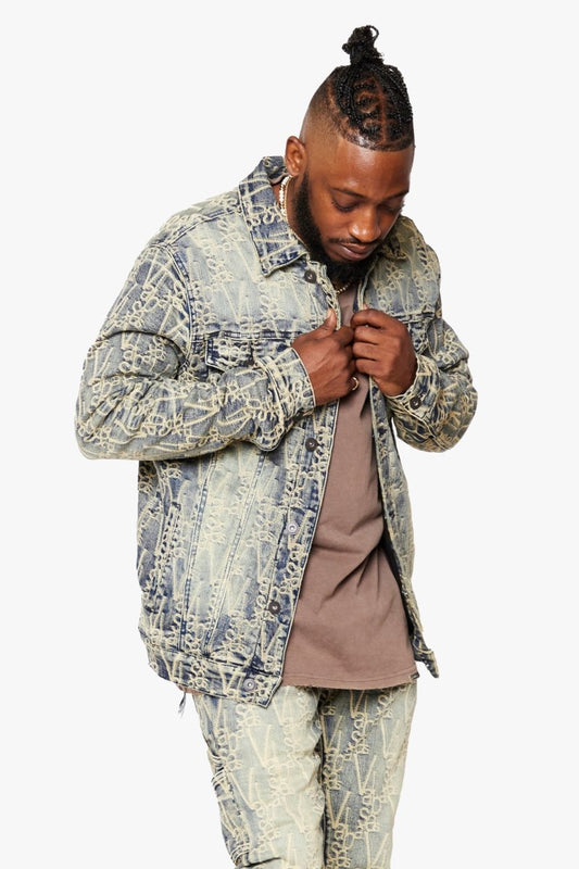 "V - INK" VINTAGE JACKET BLACK DIRTY - Valabasas