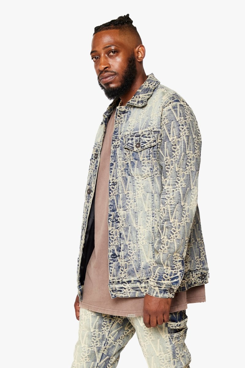 "V - INK" VINTAGE JACKET BLACK DIRTY - Valabasas