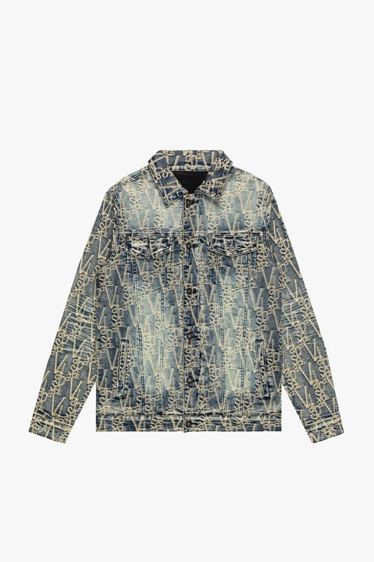 "V - INK" VINTAGE JACKET BLACK DIRTY - Valabasas