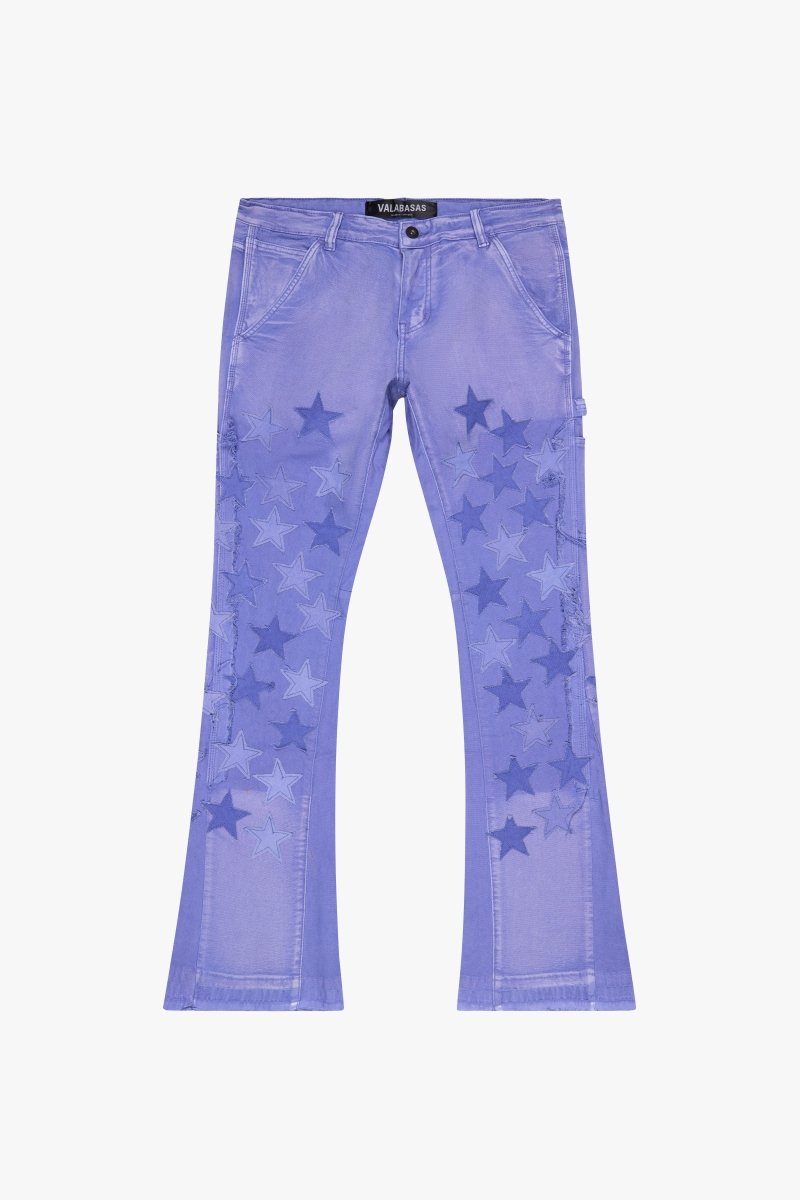 VALABASAS フレアデニム スター サイズ29 パープル 新品 v-stars-stacked-flare-jean-