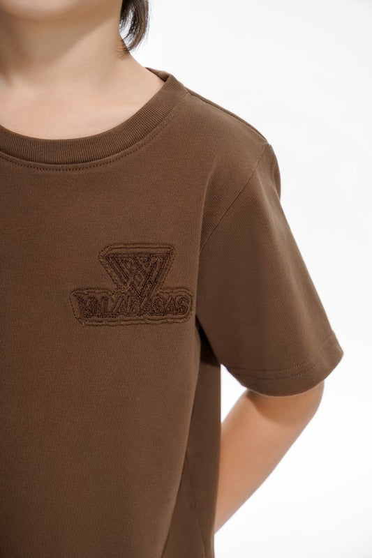 Vala Kids Brown Tee - Valabasas