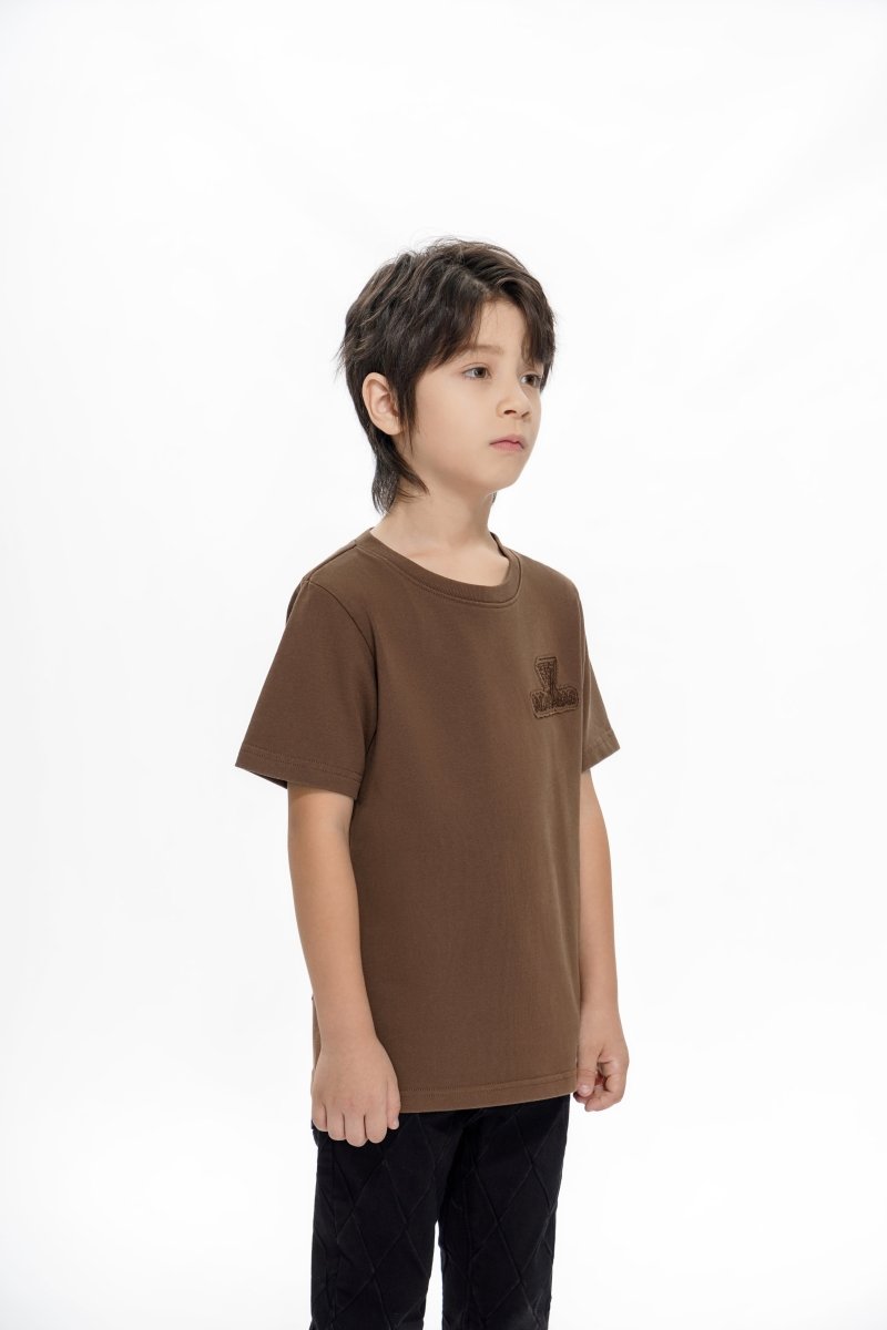 Vala Kids Brown Tee - Valabasas