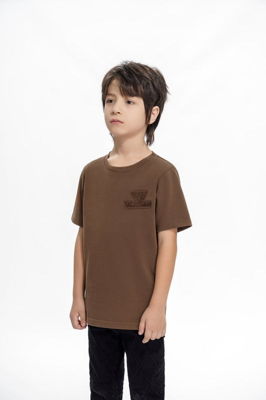 Vala Kids Brown Tee - Valabasas