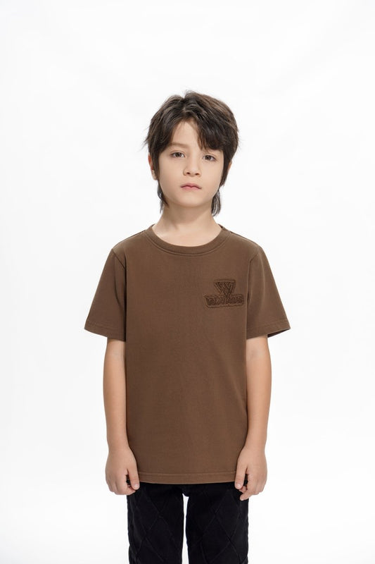 Vala Kids Brown Tee - Valabasas