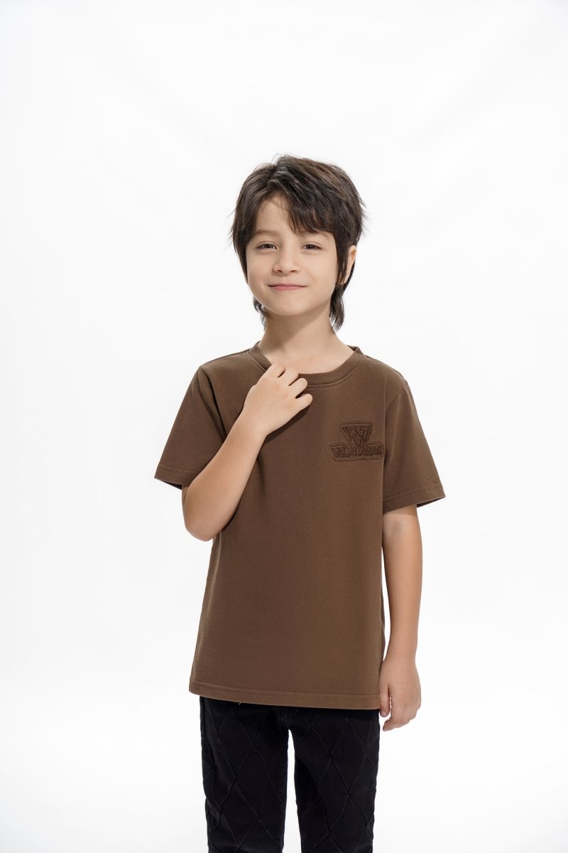 Vala Kids Brown Tee - Valabasas