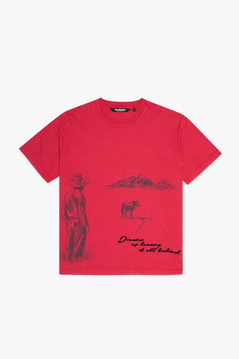 "VALLEY VISIONS" TEE RED - Valabasas