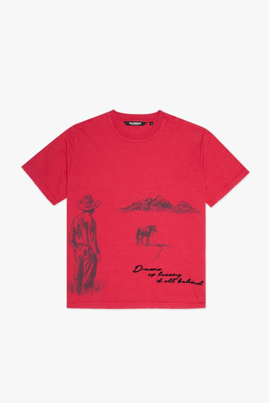 "VALLEY VISIONS" TEE RED - Valabasas