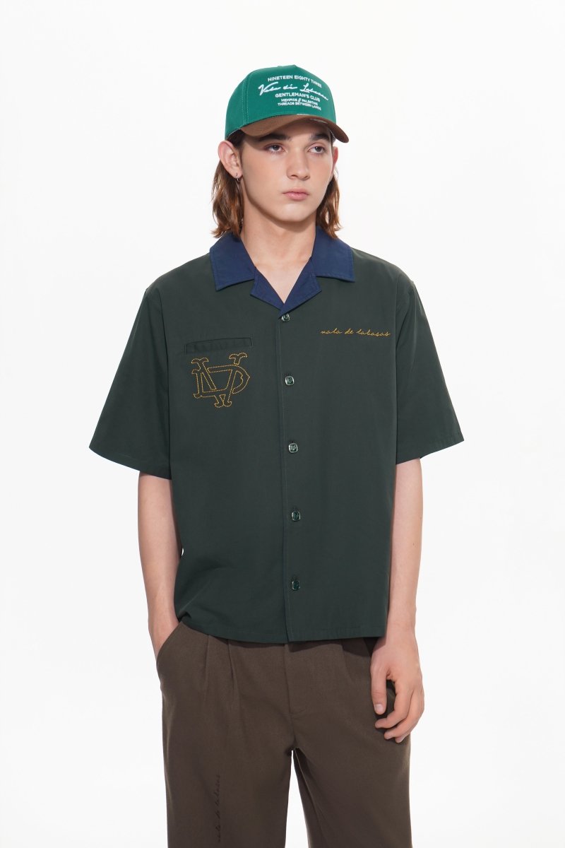 Vazio Button Down – Green (Cotton Blend) - Valabasas