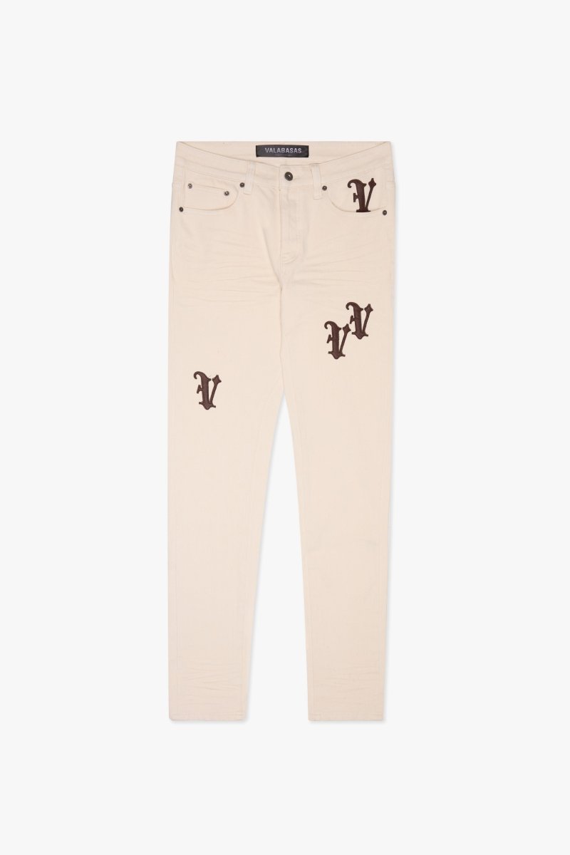 "VEED" SKINNY JEAN OG WHITE - Valabasas