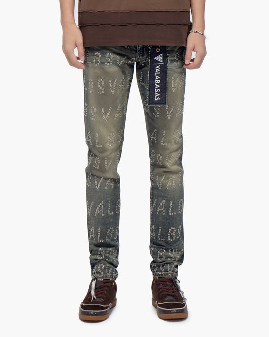 Velaris Dirty Vintage Blue Skinny Jeans - Valabasas