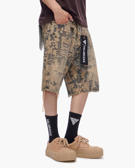 Vertigo Shorts Blue Dirty White - Valabasas