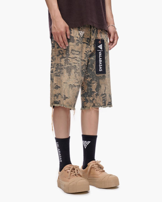 Vertigo Shorts Blue Dirty White - Valabasas