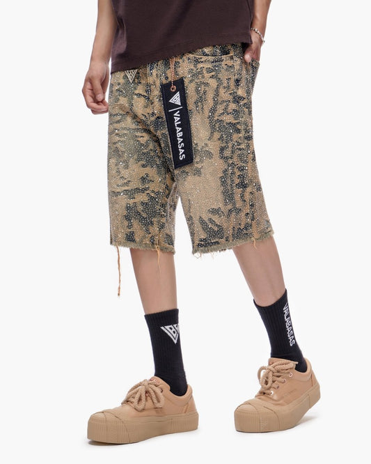 Vertigo Shorts Blue Dirty White - Valabasas