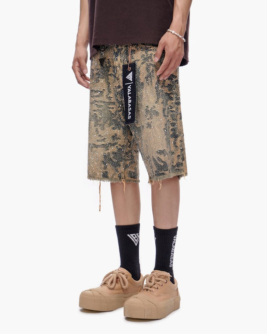 Vertigo Shorts Blue Dirty White - Valabasas