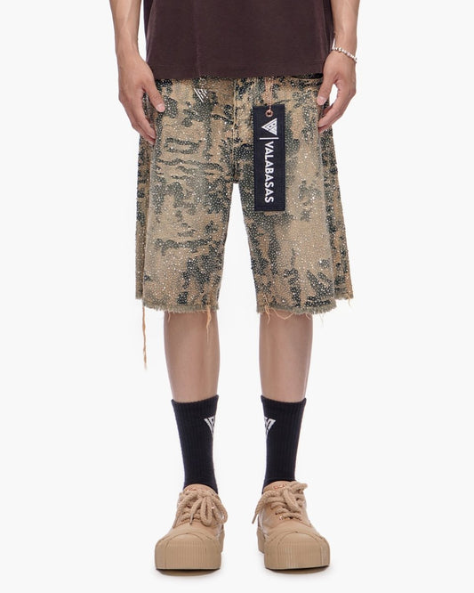 Vertigo Shorts Blue Dirty White - Valabasas