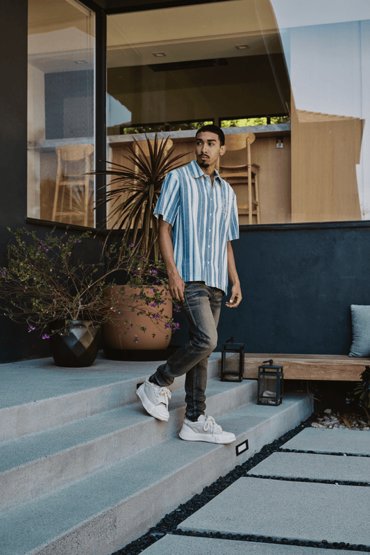 Vicolo Button Down Blue - Valabasas