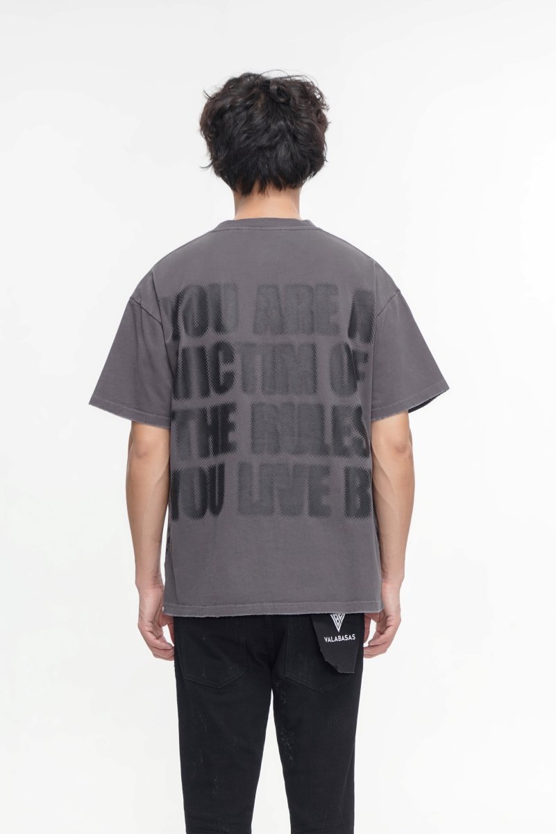 Victim Tee Black Wash - Valabasas