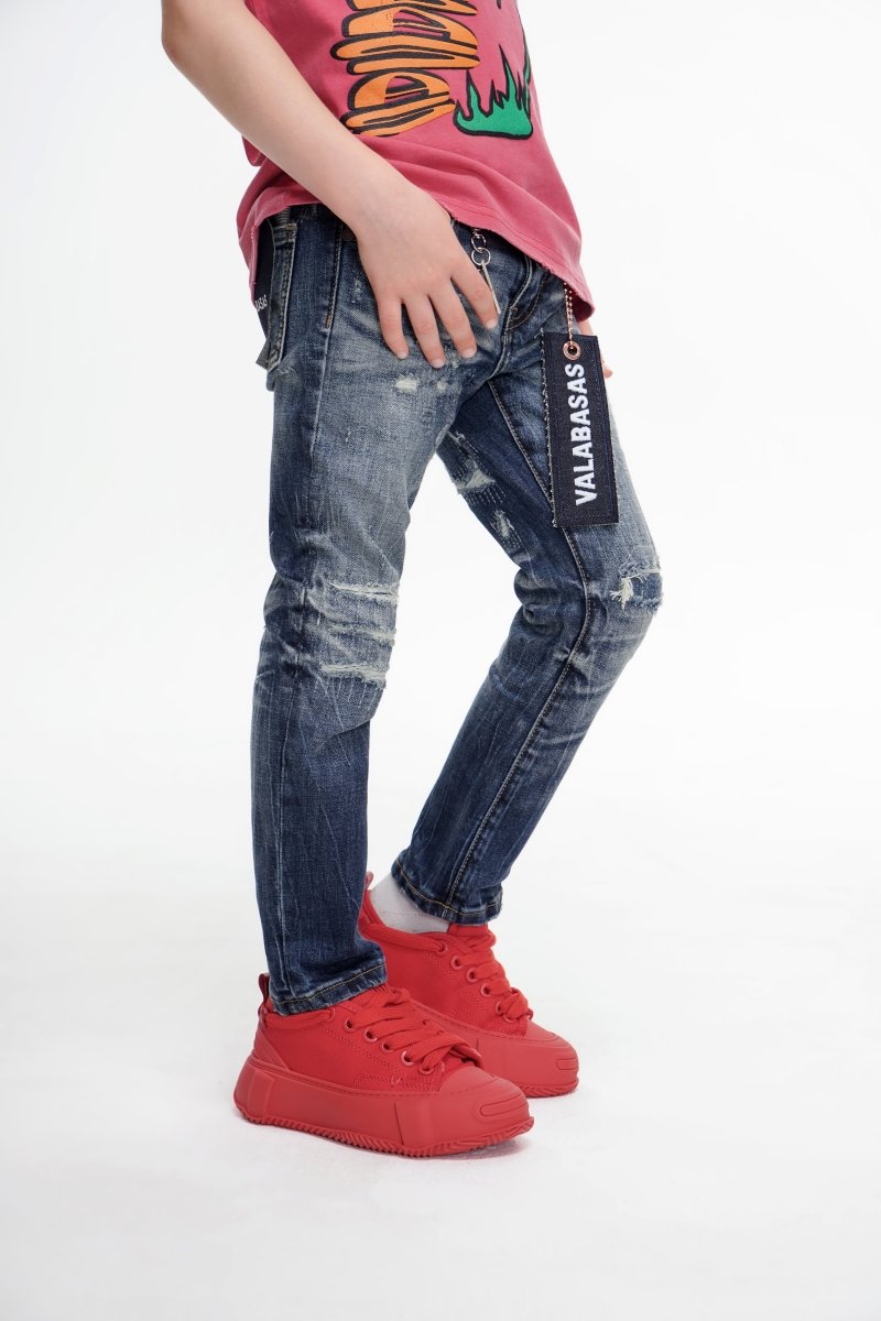 Viggo Kids Skinny Denim Jeans Light Washed - Valabasas