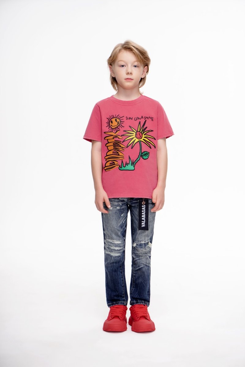 Viggo Kids Skinny Denim Jeans Light Washed - Valabasas